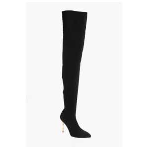 Balmain Monogrammed Over-the-knee Boots