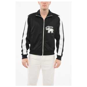 Kenzo Acetate ELEPHANT Track Sweatshirt with Side Contrasting Band