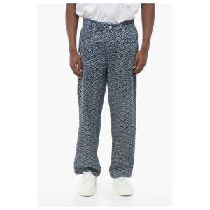 Kenzo 5-Pocket SEIGAIHA Pants with Rainbow Motif