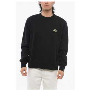 Rag&Bone Crew Neck Brushed Cotton Sweatshirt with Patch