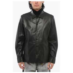 Rag&Bone Leather Overshirt with Flush Pockets