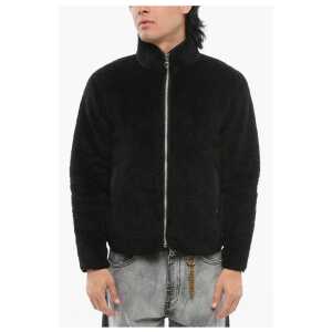 Rag&Bone Zip-up Sherpa Sweatshirt with Nylon Details