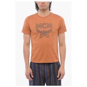 MCM Cotton Crew-Neck T-shirt with Contrast Print