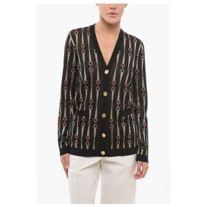 Gucci Morset Motif Lurex Cardigan