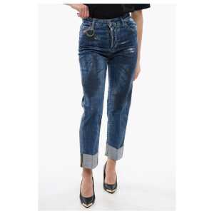 Dsquared² Dark Washed Boston Fit Denims with Cuffs 18cm