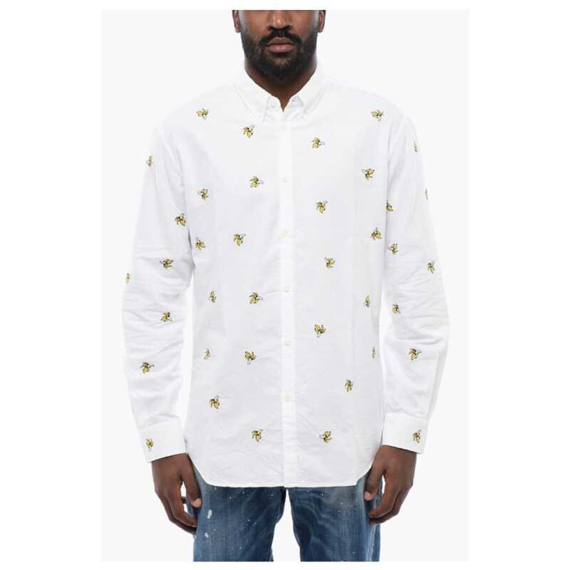 Dsquared² Button-Down Shirt With Banana Embroidery, theFeinheit