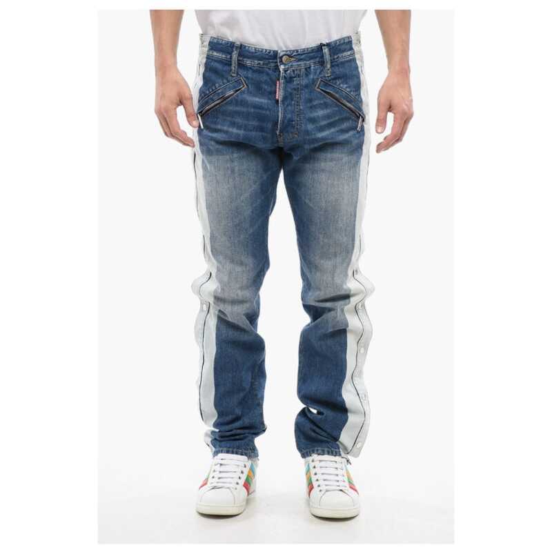 Dsquared² Cool Guy STRIPPER Jeans With Side Buttons 18 cm, theFeinheit