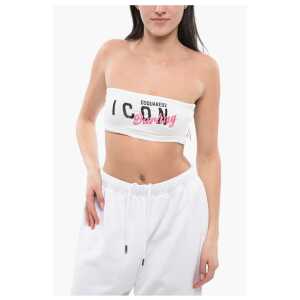 Dsquared² Printed Embroidered ICON DARLING Tube Top