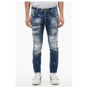 Dsquared² Skater Fit Distressed Effect Jeans 16 cm