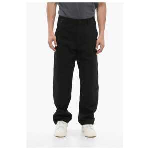Moncler Cotton Pants with Embroidered Logo
