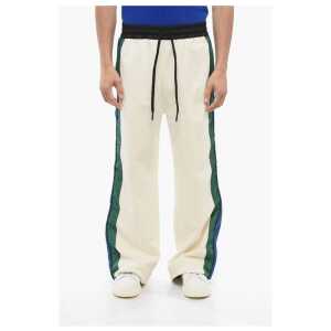 Moncler GRENOBLE Fleeced Sweatpants with Side Nylon Constrating Band
