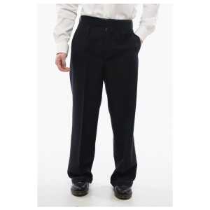 Maison Margiela MM1 Wool Straight Fit Pants with Martingales
