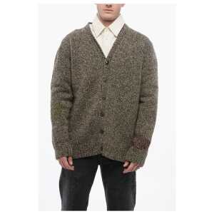 Maison Margiela MM1 Alpaca and Wool Cardigan with V Neck