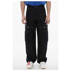 Off-White Linen 90SLOGO Pants with Modular Design