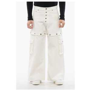 Off-White Baggy Fit Jeans With Embroidered Logo