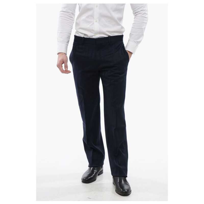 Off-White Jacquard Wool Blend SHIBORI Chinos Pants, theFeinheit