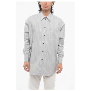 Off-White Striped Shirt WIth Breast Pockets