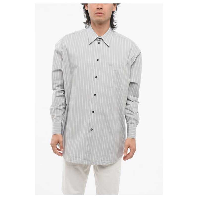 Off-White Striped Shirt WIth Breast Pockets, theFeinheit