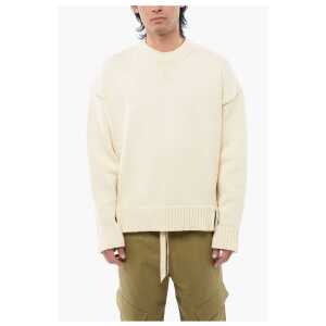 Jil Sander Crew Neck CHUNKY Cotton Blend Sweater
