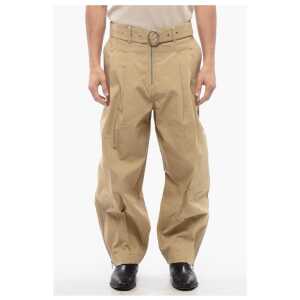 Jil Sander Double-pleated Baggy Fit Cotton Pants
