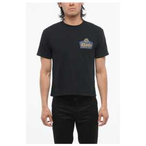 Rhude Cotton Crew-neck T-shirt with Back Maxi Print