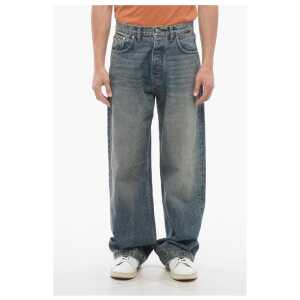 Rhude Regular Waist Vintage Effect Wide Leg Jeans 26cm