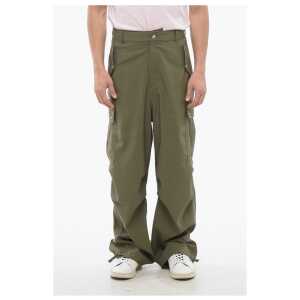 Rhude Cotton Cargo Pants with Logo Buttons