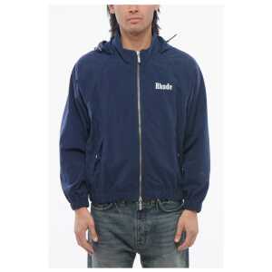 Rhude Nylon Jacket with Hood and 2-Pockets