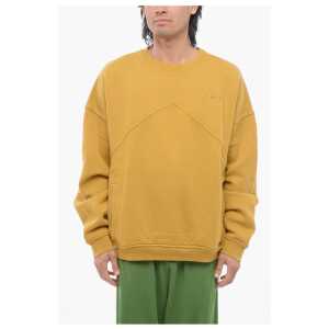 Rhude Fleeced-Cotton Crew-neck Sweatshirt with 2-Pockets