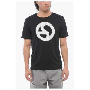 Acne Studios Cotton Crew-Neck T-shirt with Contrast Print