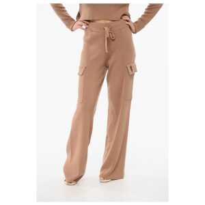 Amiri Cashmere Blend Cargo Pants with Elastic Waistband