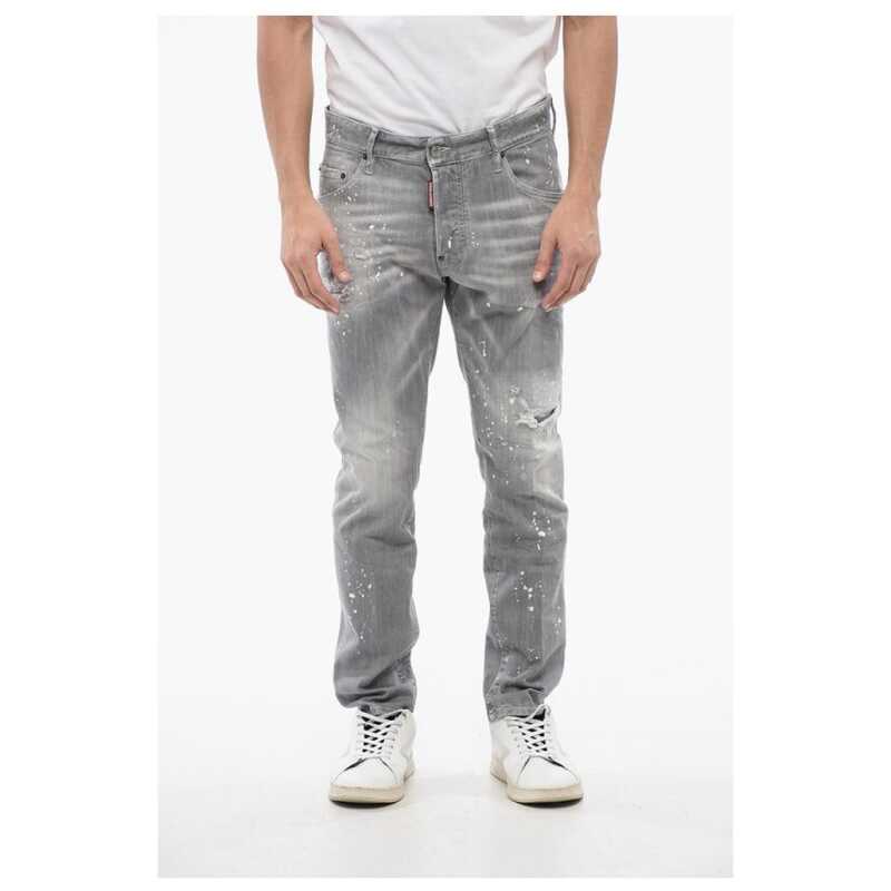 Dsquared² Distressed SKATER Denims with Paint Motif, theFeinheit