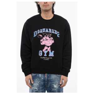 Dsquared² Crew Neck Cool Fit D2 GYM Brushed Cotton Sweatshirt