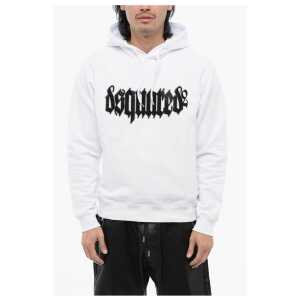 Dsquared² Cool-fit Hoodie Sweatshirt with Rhinestones