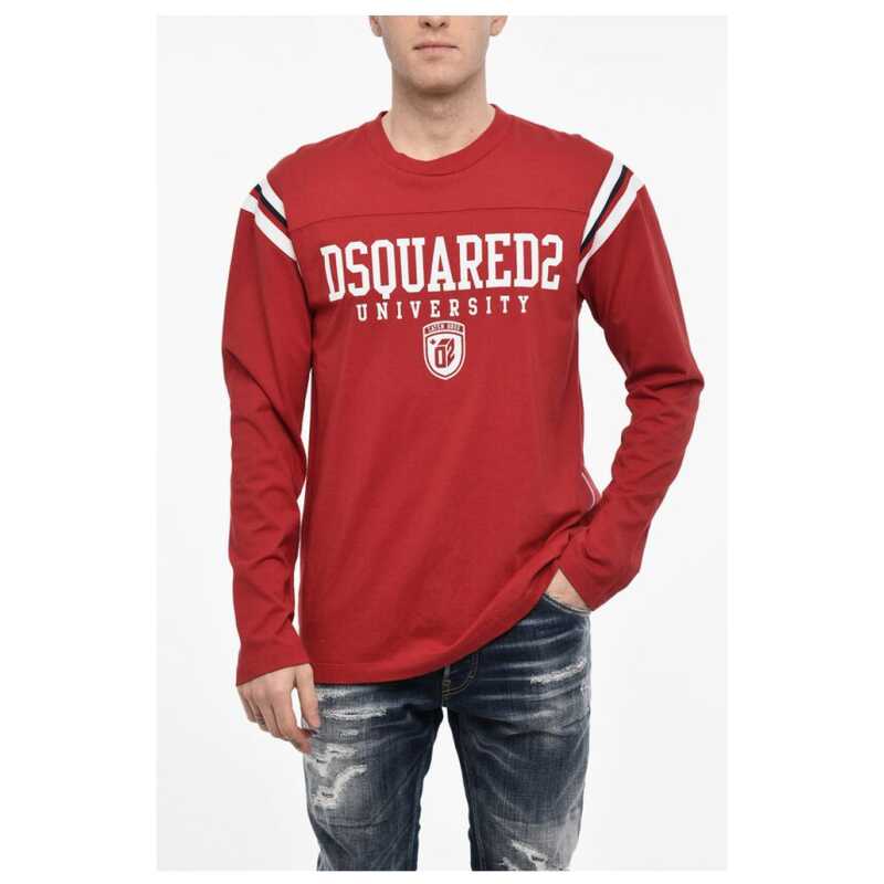 Dsquared² Varsity Fit D2 UNIVERSITY T-Shirt with Tape Detail, theFeinheit