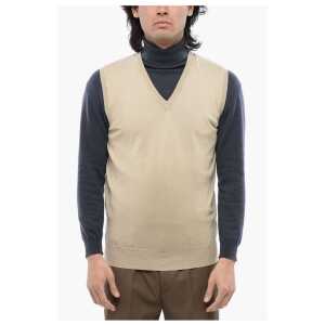 Corneliani ID Lightweight Cotton Sleeveless V-neck Sweater