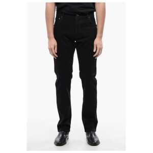 Corneliani ID Stretch Denim Jeans with Embroidered Logo 19cm