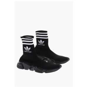Balenciaga Fabric Sock High Top Sneakers with Rib Details