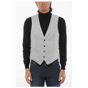 Corneliani CC COLLECTION Wool Blend Waistcoat with Contrasting Buttons