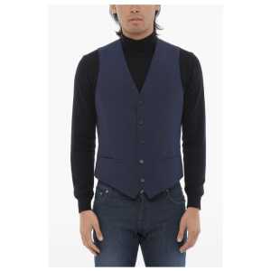 Corneliani CC COLLECTION Virgin Wool RESET Waistcoat with Jetted Pocket