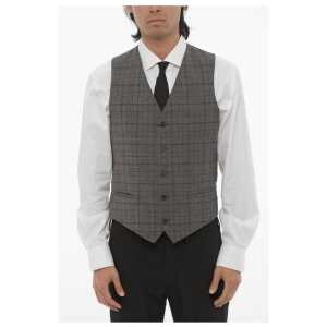Corneliani CC COLLECTION Plaid Motif Virgin Wool RESET Waistcoat