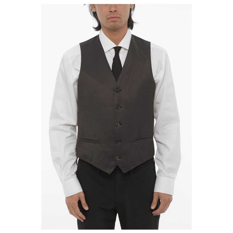 Corneliani CC COLLECTION Wool Blend CERIM.RESET Waistcoat with Jetted P, theFeinheit