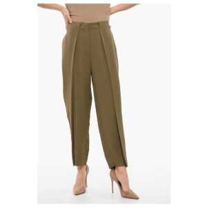 Balmain Single-pleated Viscose Tapered Fit Pants