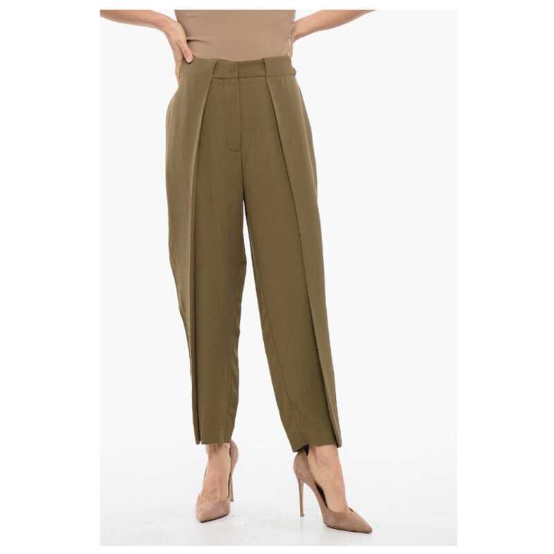 Balmain Single-pleated Viscose Tapered Fit Pants, theFeinheit