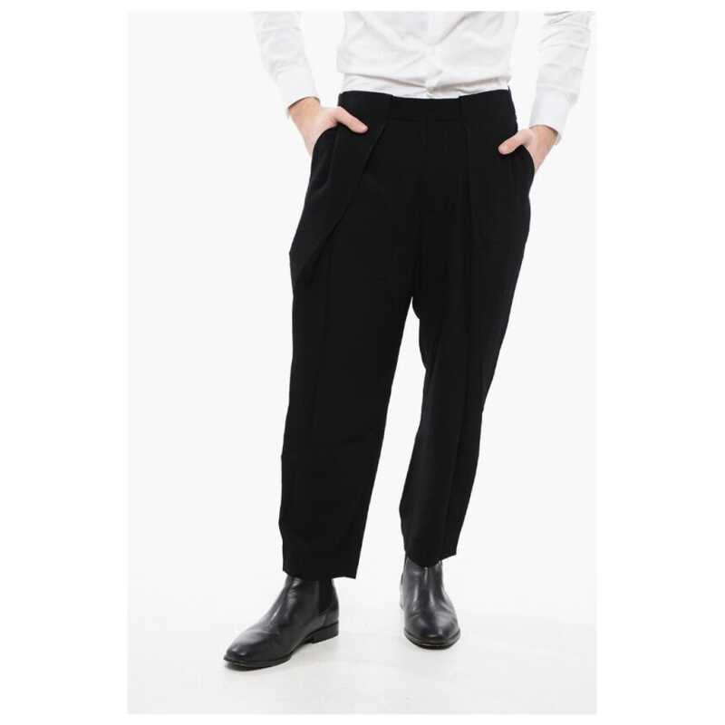 Balmain Single-pleated Tapered Fit Pants with Belt Loops, theFeinheit