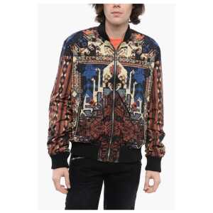 Balmain Reversible CARPET Nylon Bomber Jacket with Front Zip
