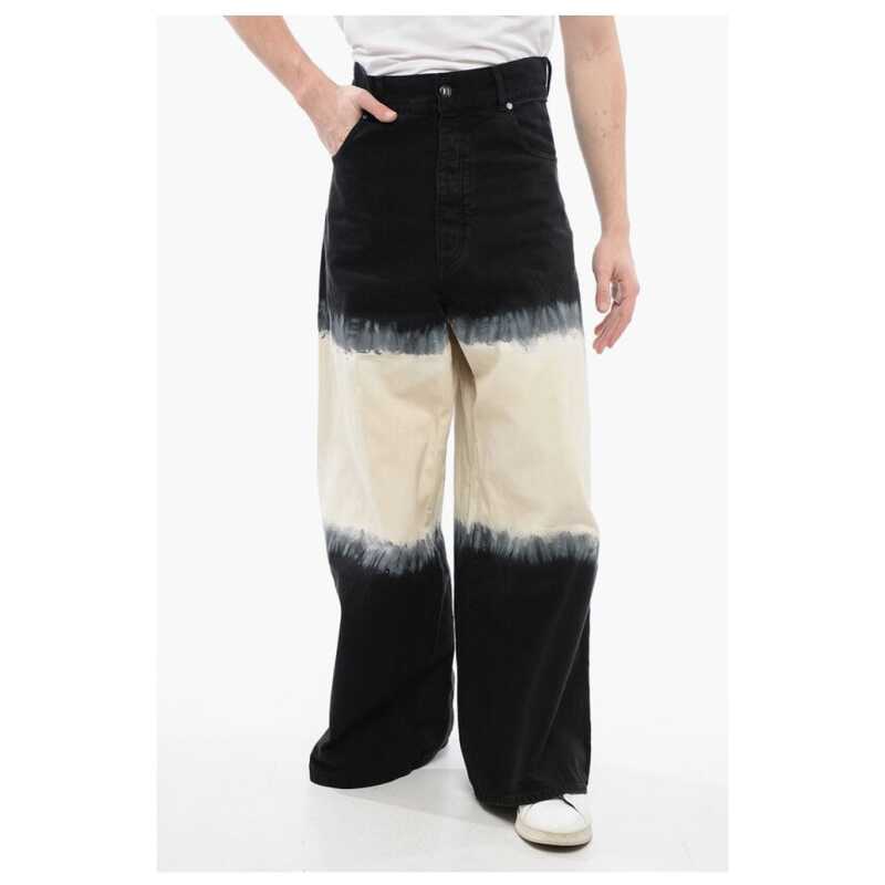 Balmain Extra Wide Leg Denims with Tie Dye Denims, theFeinheit