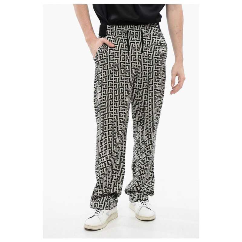 Balmain Double Jersey Sweatpants with Monogram Motif, theFeinheit