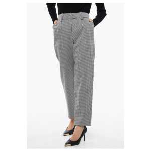 Balmain Houndstooth High-waisted Pants