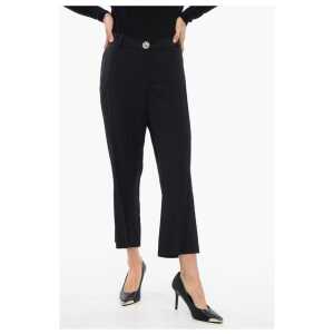 Balmain Low-rise Pants With Jewel Button